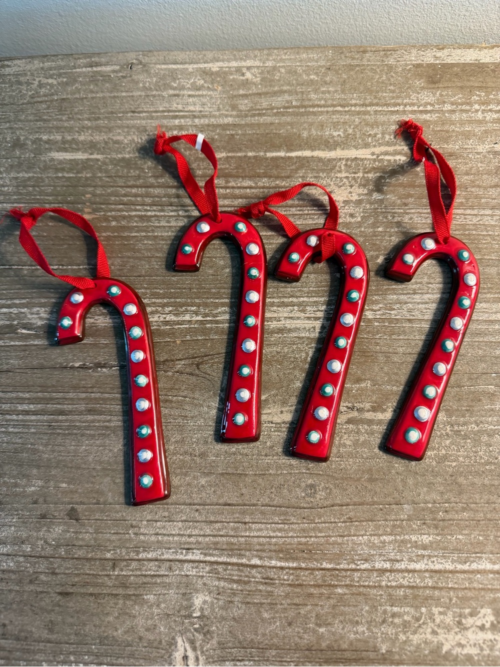 Vintage Martha Stewart Christmas Ornaments Candy Canes Set of 4